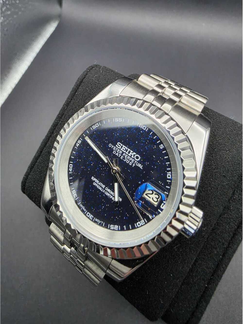 Custom Seiko Galaxy Dial Fluted Style Mod